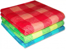 Одеяло полушерстяное 1,5-спальное (70%-шерсть, 30%-ПЭ) 140х205см