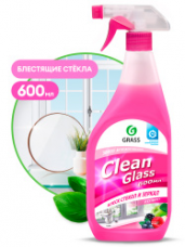 Средство для стекол Grass Clean Glass 600мл триггер Блеск лесные ягоды 1/8 Грасс 125241/8