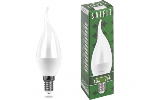 Лампа светодиодная LED Е14 13Вт свеча белый матовый SBC3713