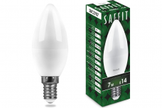 Лампа светодиодная LED Е14 7Вт свеча белый матовый SBC3707