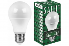 Лампа светодиодная LED Е27 15Вт белый Saffit SBA6015