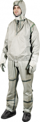 Костюм химзащиты Л-1 (с хранения) куртка с капюшоном, брюки с чулками, перчатки