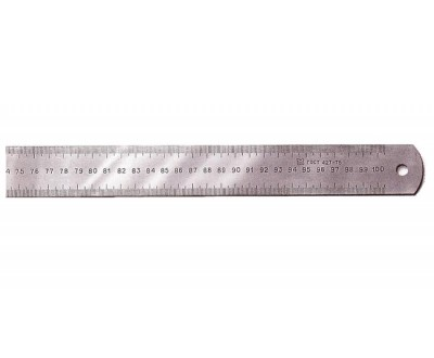 Линейка металлическая 1000мм 2-шкалы ц.д.1мм b37 