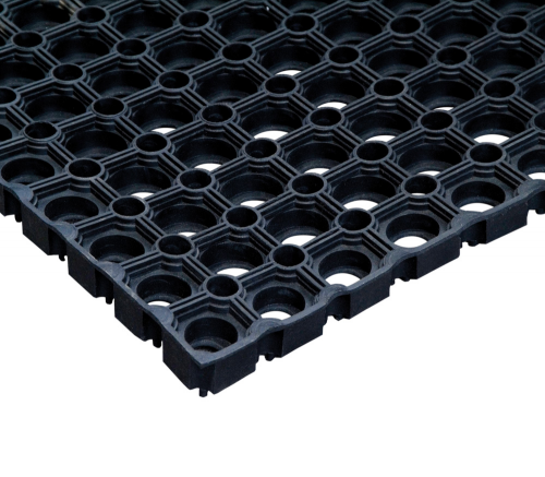 Коврик грязесборный резиновый ячеистый 80х120х1,6см черный Vortex 20003