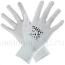 Перчатки нейлоновые Нейл L6 WH с плотным манжетом для точных работ Summitech