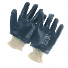 Перчатки нитриловые полное покрытие трикотажный манжет синий 80-232 NBR1530 р.11 (К)