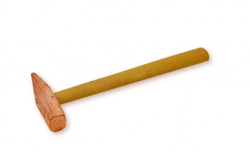 Молоток слесарный омедненный квадратный боек с деревянной ручкой (Камышин)