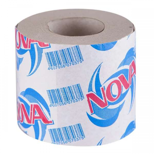 Бумага туалетная Nova рулон 80х90/45мм втулка 1-слой серая 