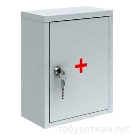 Шкаф медицинский навесной металлический АМ-1 Пакс св-серый замок 380х300х160мм (0%)