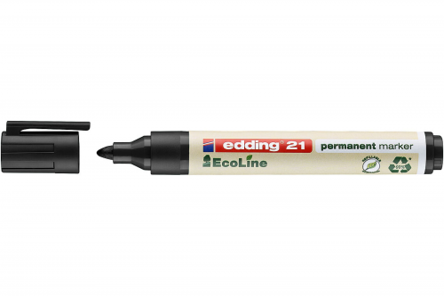 Маркер промышленный Edding 21 EcoLine черный круглый 1,5-3мм перманентный (4-21001)