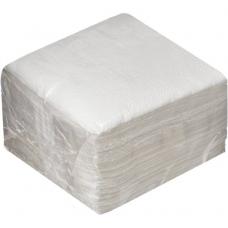 Салфетки бумажные 1-слойные ПрофУпаковка 100листов 24х24см тиснение белый Пенза