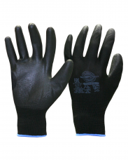Перчатки НейпПол-Ч нейлоновые с полиуретаном вязаные 13кл. черный Safeprotect