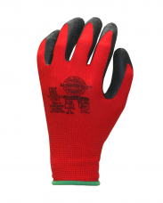 Перчатки НейпЛат основа-нейлон латексное частичное красный с черным Safeprotect