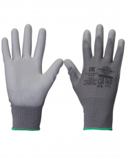 Перчатки НейпПол-С нейлоновые с полиуретаном вязаные 13кл. серый Safeprotect
