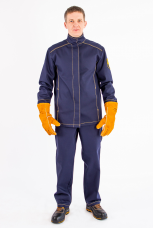 Костюм сварщика Волат 2кл. куртка+брюки тк.Технология хлопок 450г/м2 ОП т.синий