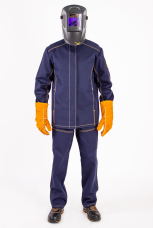 Костюм сварщика Волат-У 2кл. куртка+брюки тк.Технология хлопок 490г/м2 ОП т.синий