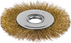 Щетка диск металлическая 125х22,2мм гофр. латунир. 0,3мм Mirax 35141-125